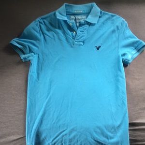 Light blue American eagle polo